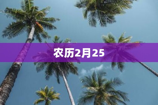 农历2月25