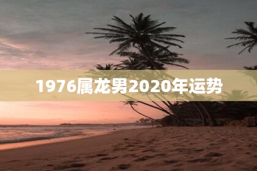 1976属龙男2020年运势