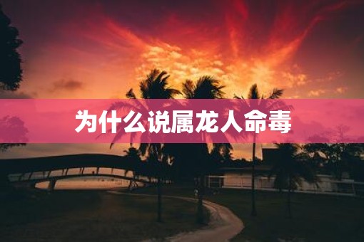 为什么说属龙人命毒