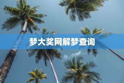 梦大奖网解梦查询