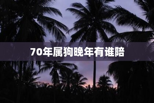 70年属狗晚年有谁陪