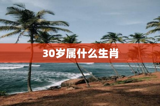 30岁属什么生肖