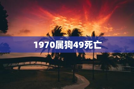 1970属狗49死亡