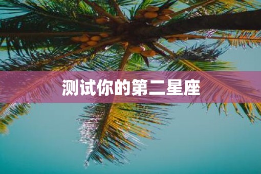 测试你的第二星座