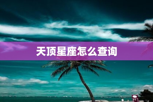 天顶星座怎么查询