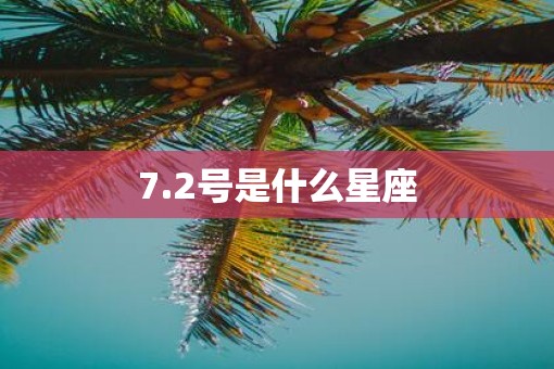 7.2号是什么星座