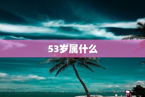 53岁属什么