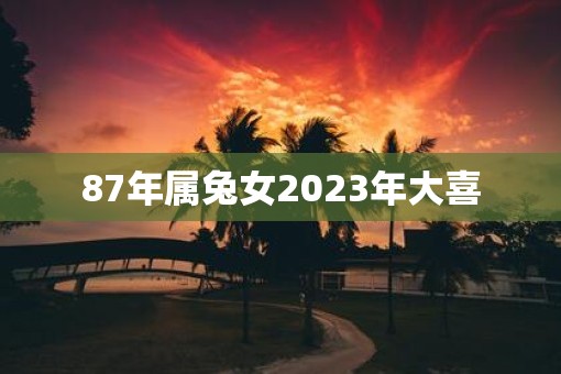 87年属兔女2023年大喜