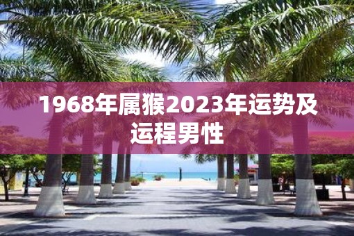 1968年属猴2023年运势及运程男性