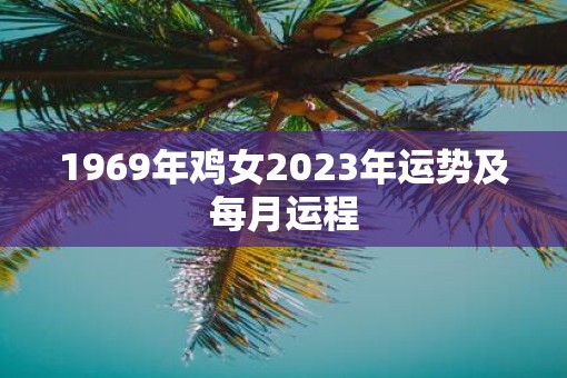 1969年鸡女2023年运势及每月运程