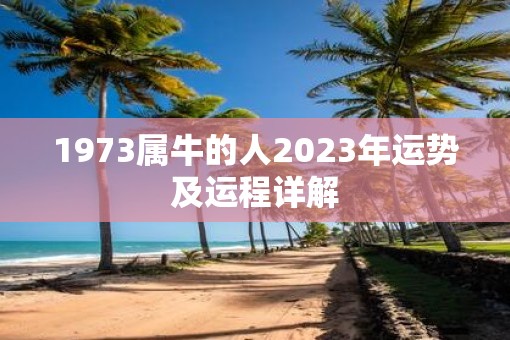 1973属牛的人2023年运势及运程详解