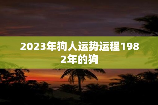 2023年狗人运势运程1982年的狗