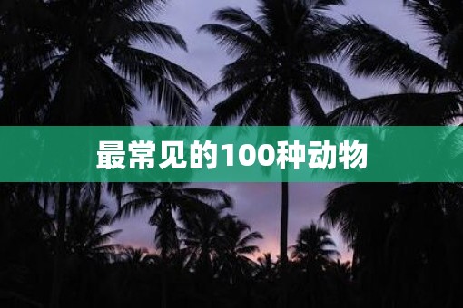 最常见的100种动物