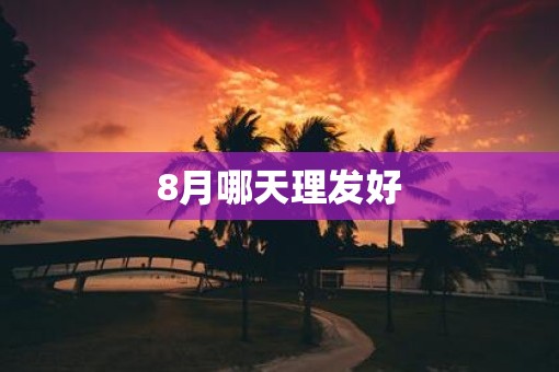 8月哪天理发好