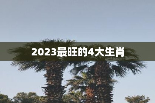 2023最旺的4大生肖