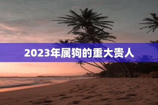 2023年属狗的重大贵人