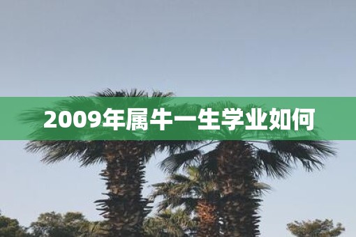 2009年属牛一生学业如何