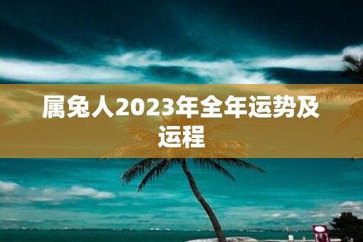 属兔人2023年全年运势及运程