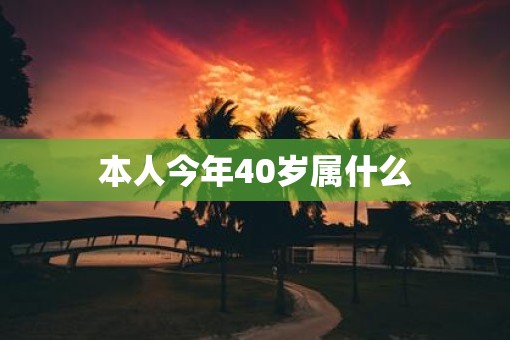 本人今年40岁属什么