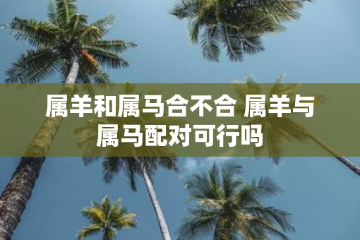 属羊和属马合不合 属羊与属马配对可行吗