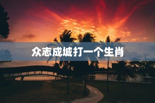 众志成城打一个生肖