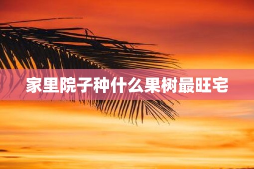 家里院子种什么果树最旺宅