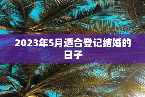 2023年5月适合登记结婚的日子