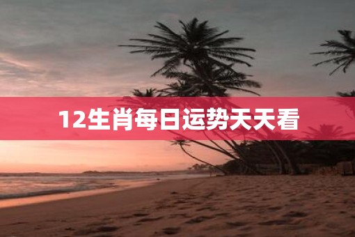 12生肖每日运势天天看