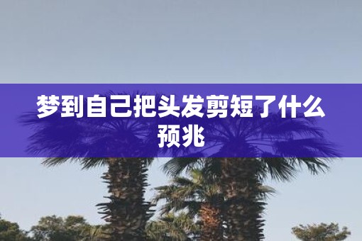 梦到自己把头发剪短了什么预兆