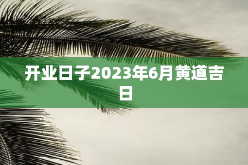 开业日子2023年6月黄道吉日