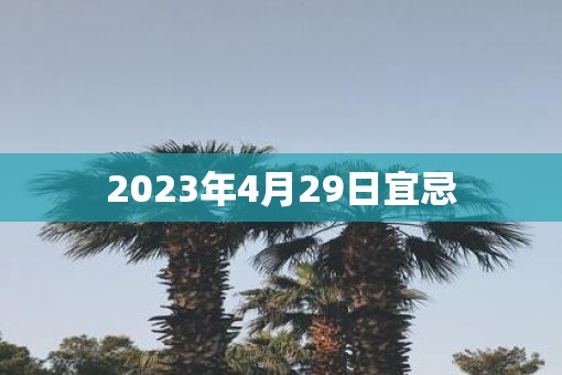 2023年4月29日宜忌