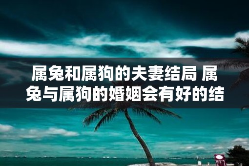 属兔和属狗的夫妻结局 属兔与属狗的婚姻会有好的结局吗