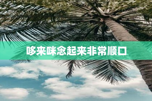 哆来咪念起来非常顺口