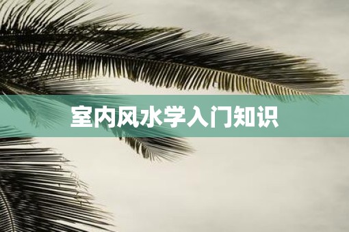 室内风水学入门知识