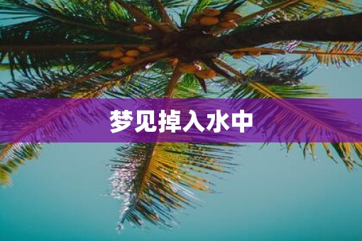 梦见掉入水中