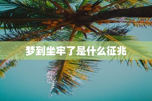 梦到坐牢了是什么征兆