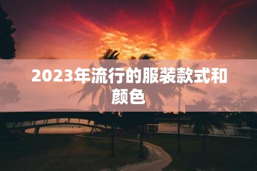 2023年流行的服装款式和颜色