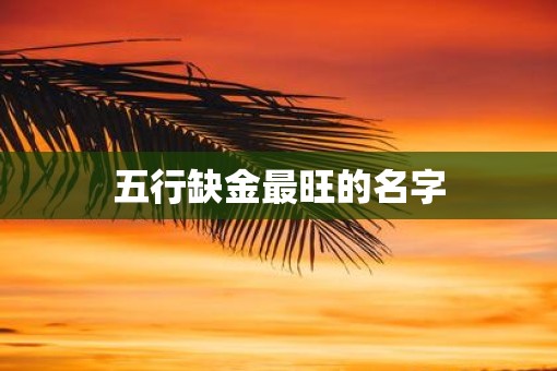 五行缺金最旺的名字