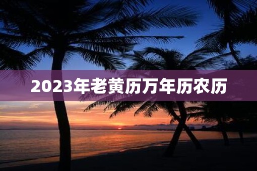 2023年老黄历万年历农历