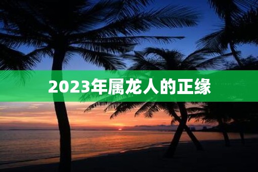 2023年属龙人的正缘