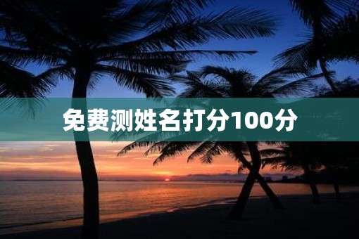 免费测姓名打分100分