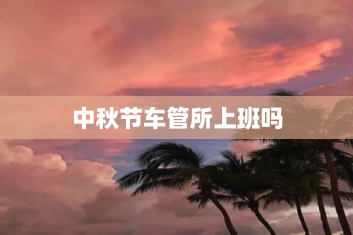 中秋节车管所上班吗