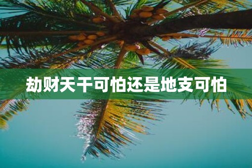 劫财天干可怕还是地支可怕