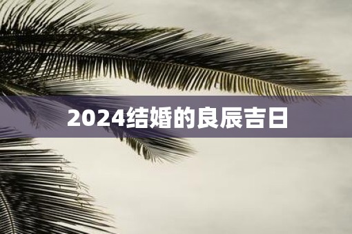 2024结婚的良辰吉日