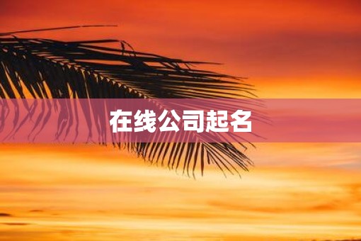 在线公司起名