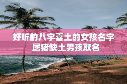 好听的八字喜土的女孩名字  属猪缺土男孩取名