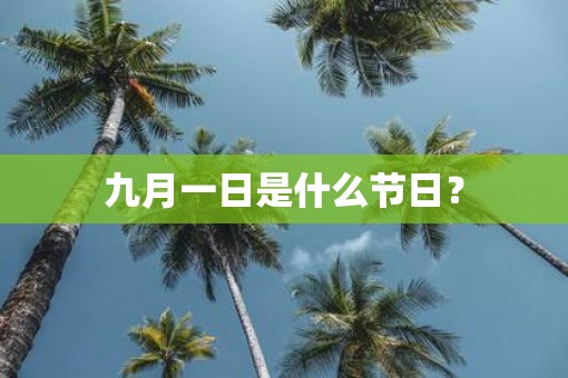 九月一日是什么节日？