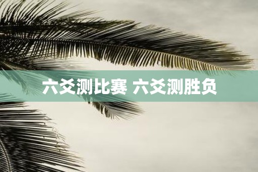 六爻测比赛 六爻测胜负