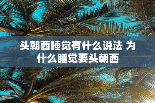 头朝西睡觉有什么说法 为什么睡觉要头朝西