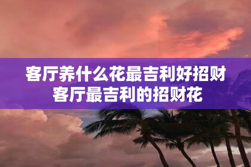 客厅养什么花最吉利好招财 客厅最吉利的招财花